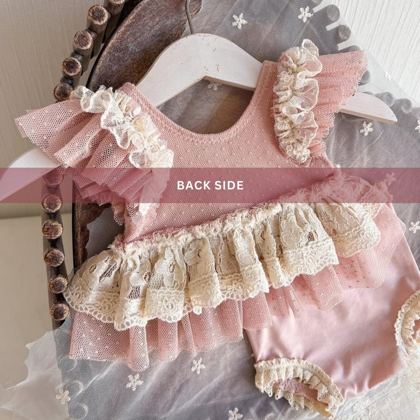 Newborn Rose Pink Royal Queen Frock Set
